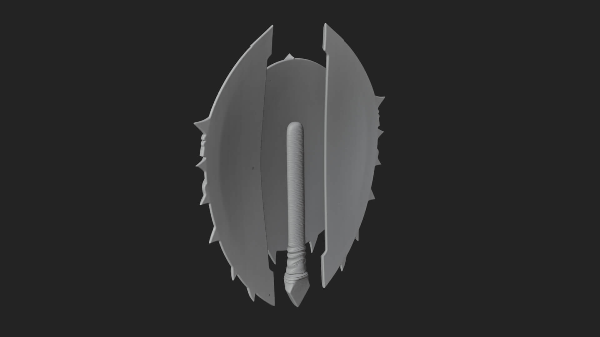 Rune Star Spiked Shield Model Design 4 3D Print Model 3D Model