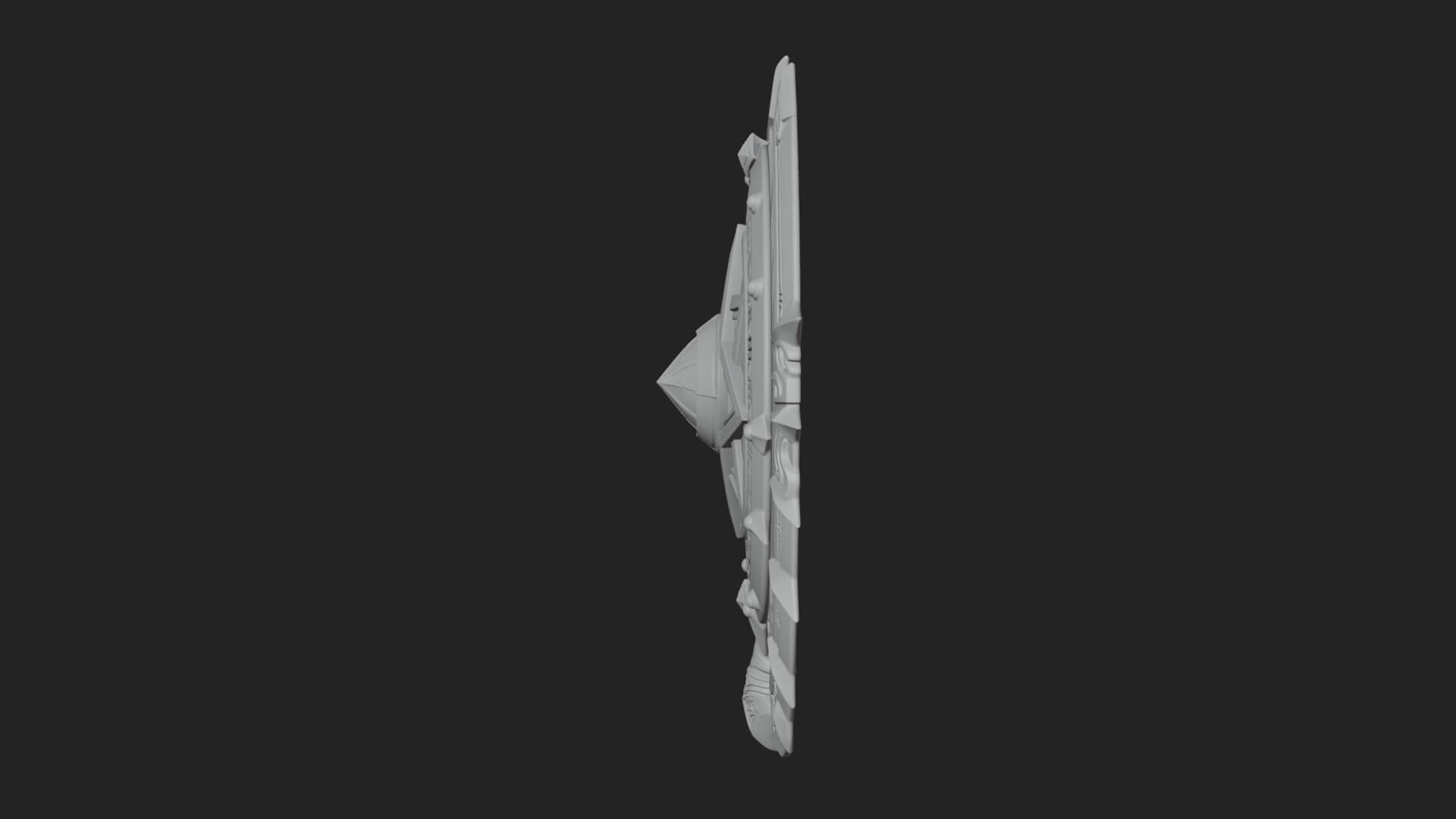 Rune Star Spiked Shield Model Design 4 3D Print Model 3D Model