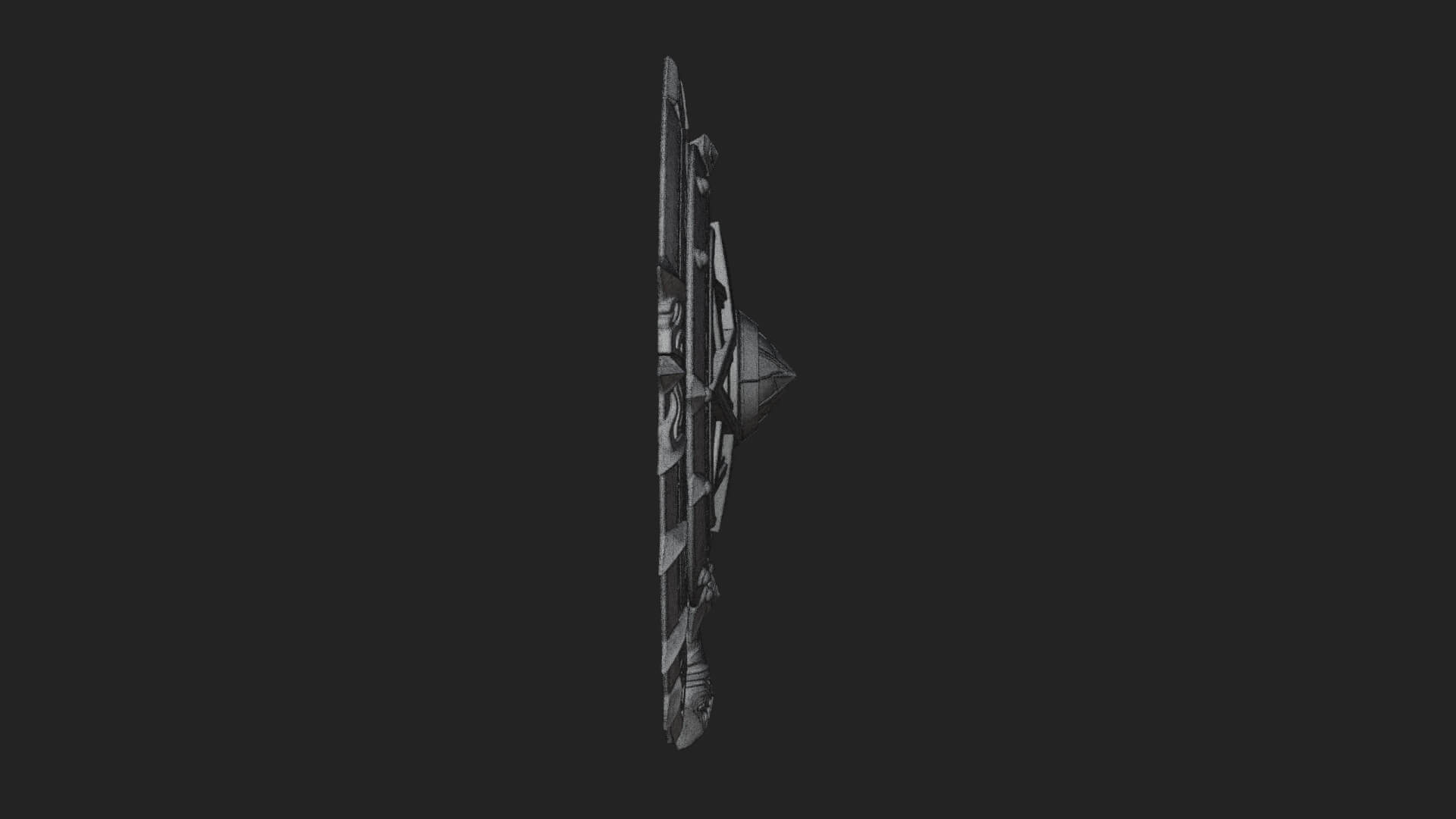 Rune Star Spiked Shield Model Design 4 3D Print Model 3D Model