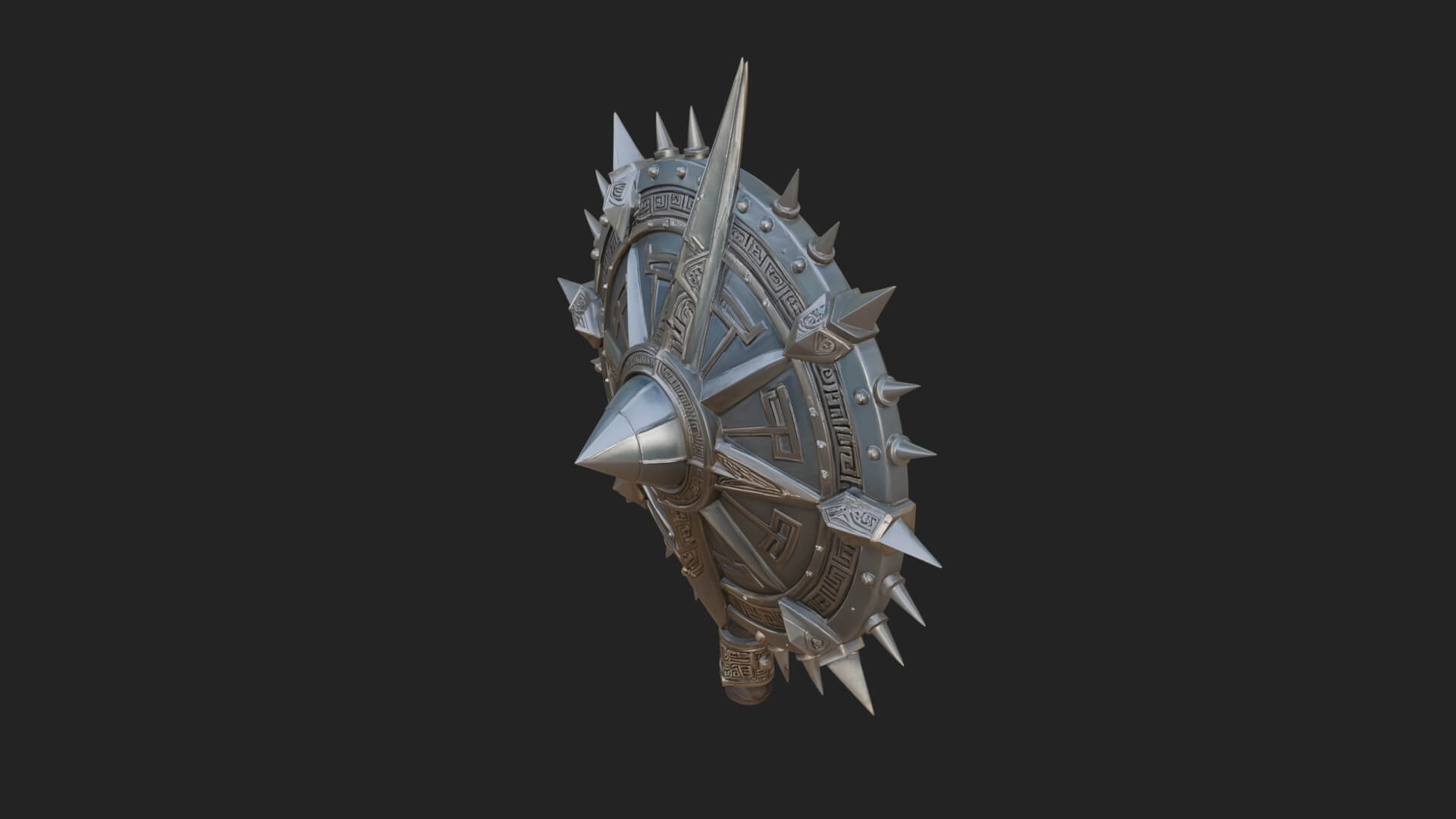Rune Star Spiked Shield Model Design 5 3D Print Model 3D Model