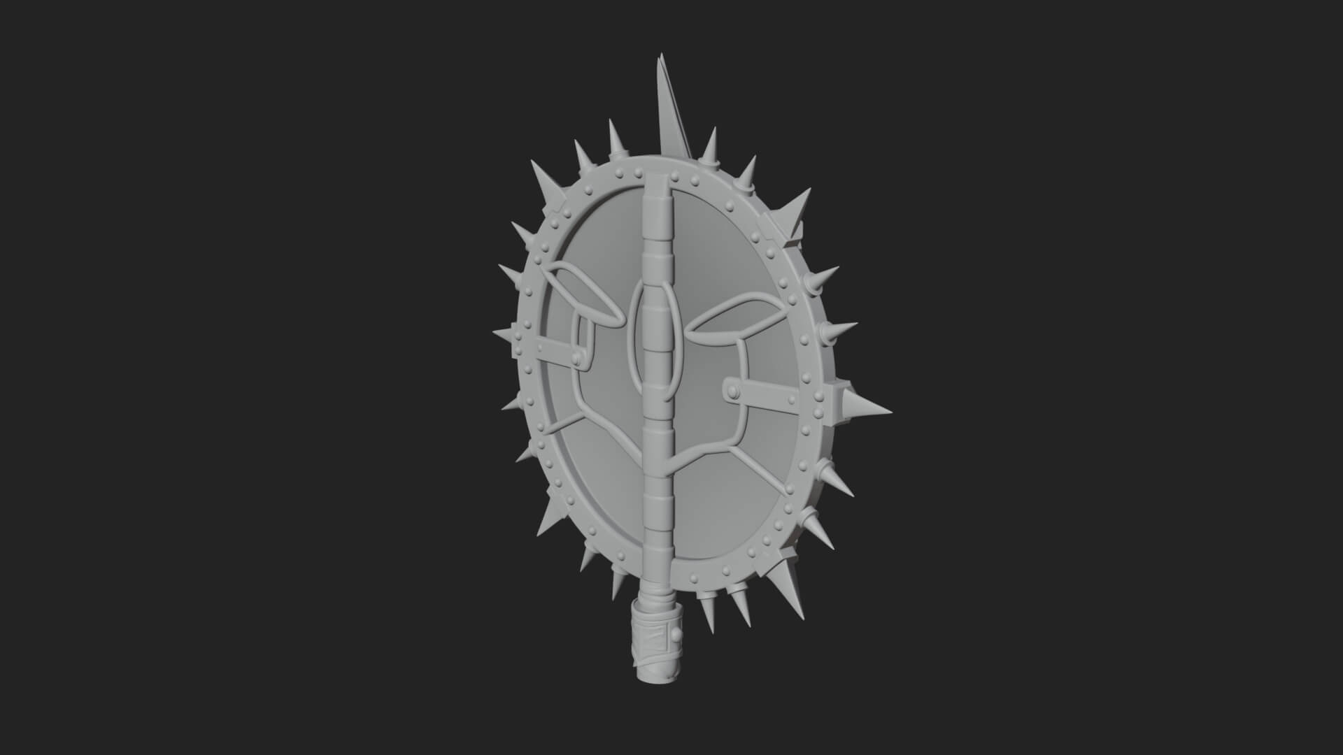 Rune Star Spiked Shield Model Design 5 3D Print Model 3D Model
