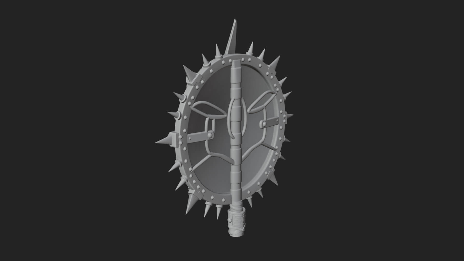 Rune Star Spiked Shield Model Design 5 3D Print Model 3D Model