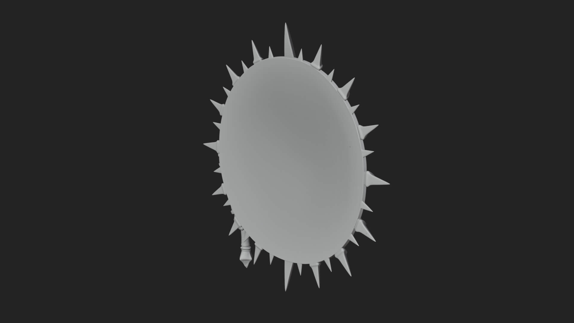Rune Star Spiked Shield Model Design 6 3D Print Model 3D Model