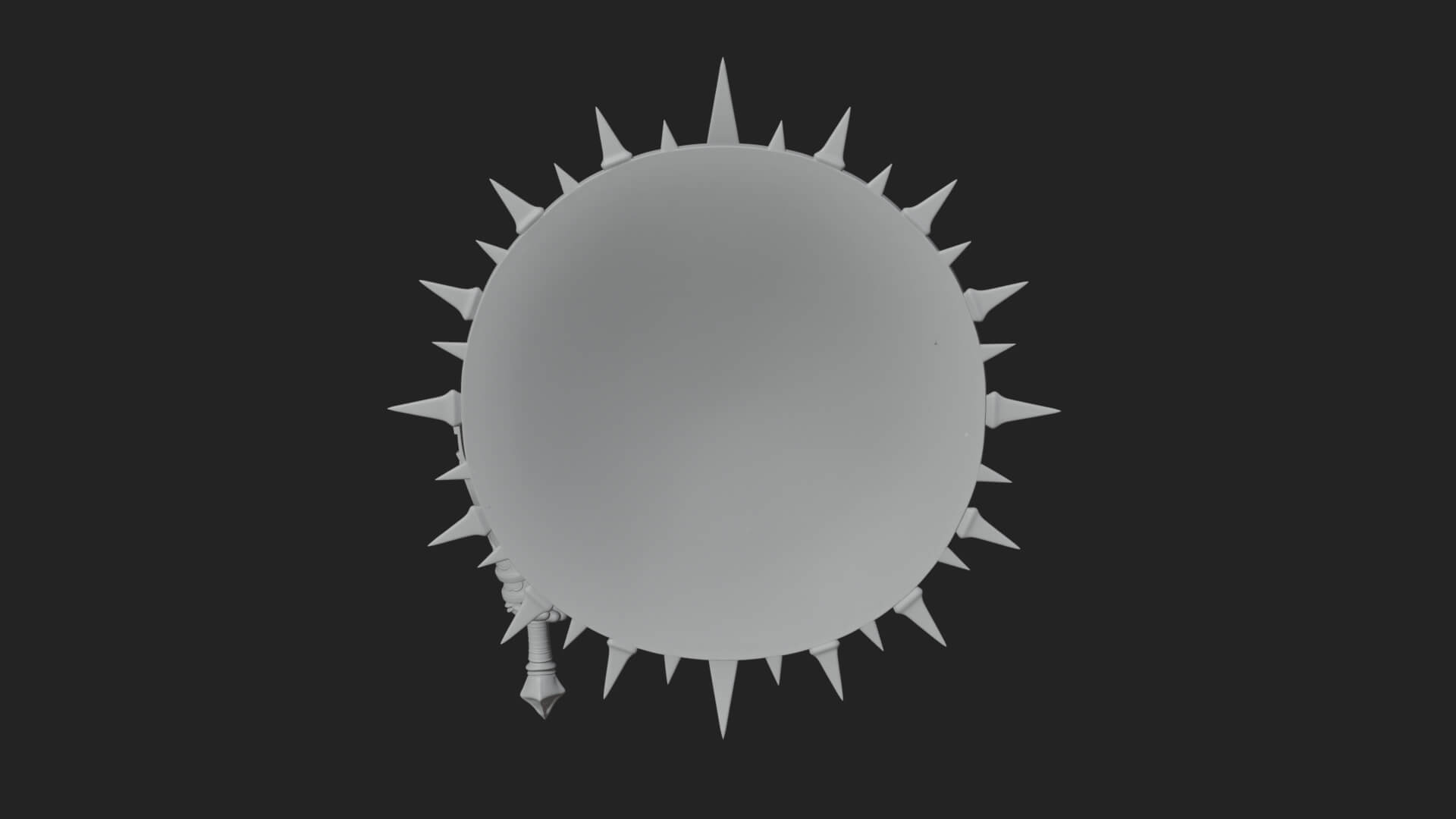 Rune Star Spiked Shield Model Design 6 3D Print Model 3D Model