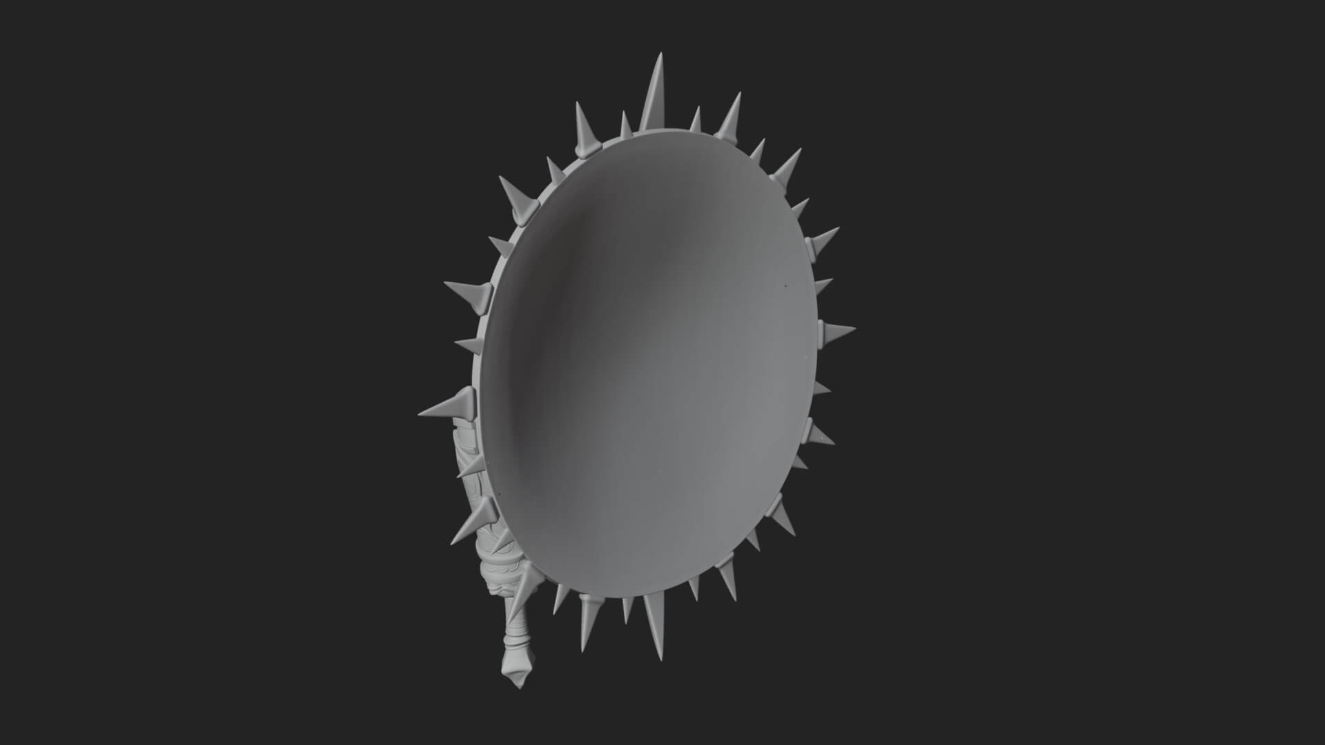 Rune Star Spiked Shield Model Design 6 3D Print Model 3D Model