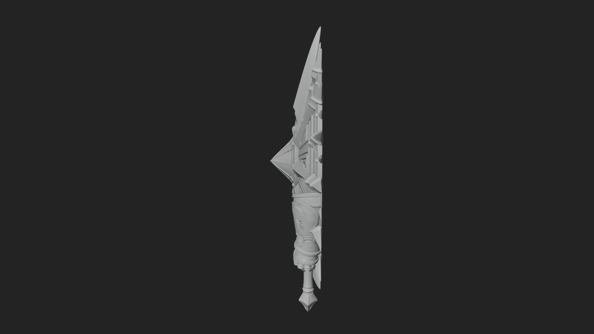 Rune Star Spiked Shield Model Design 6 3D Print Model 3D Model
