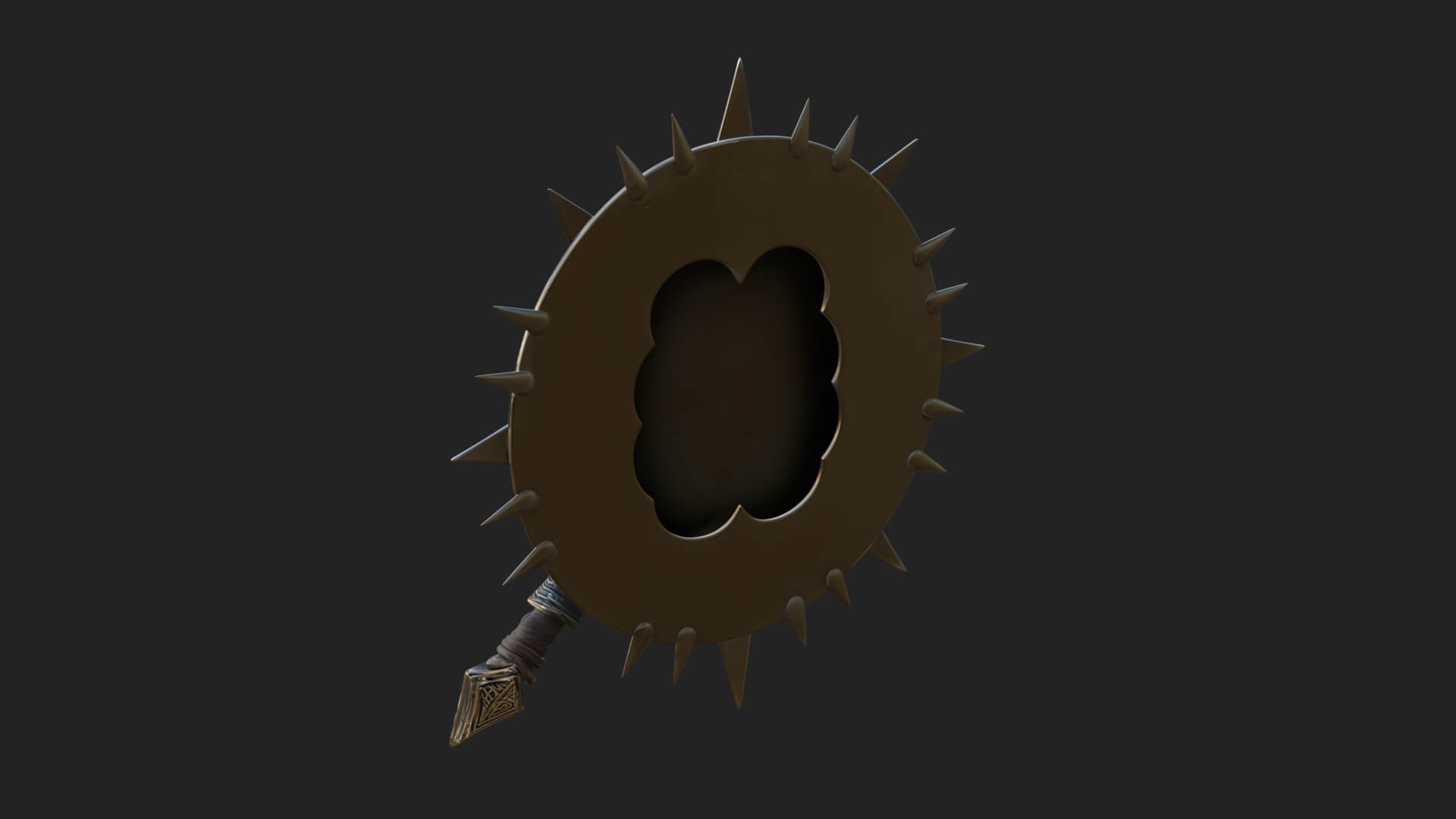 Rune Star Spiked Shield Model Design 7 3D Print Model 3D Model