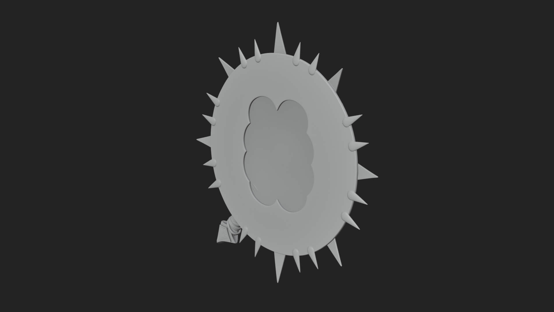Rune Star Spiked Shield Model Design 7 3D Print Model 3D Model