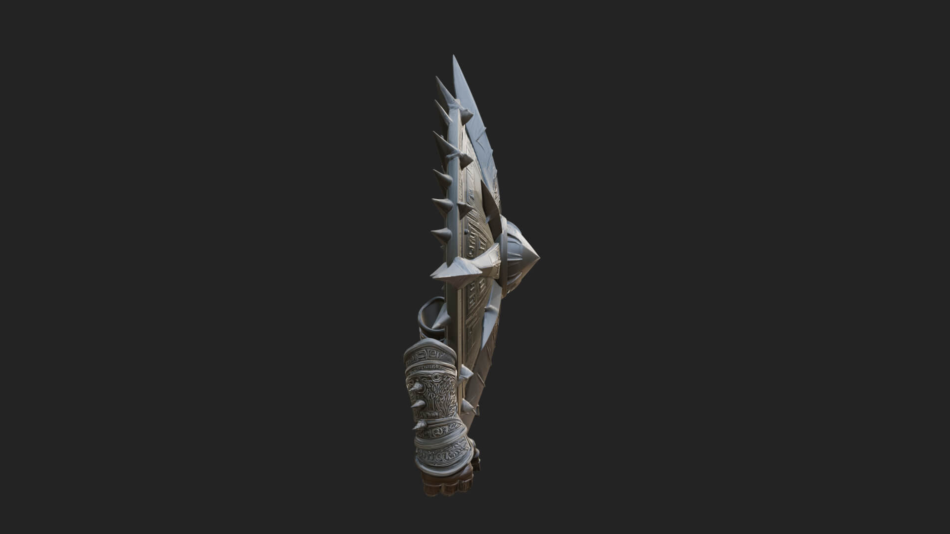 Rune Star Spiked Shield Model Design 8 3D Print Model 3D Model