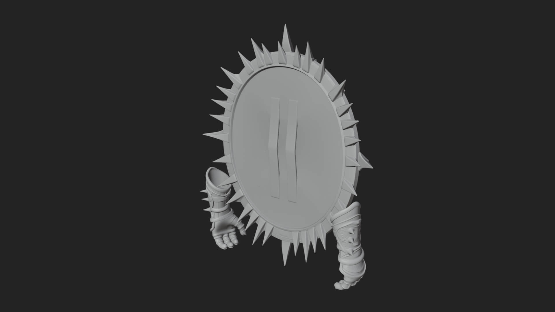 Rune Star Spiked Shield Model Design 8 3D Print Model 3D Model