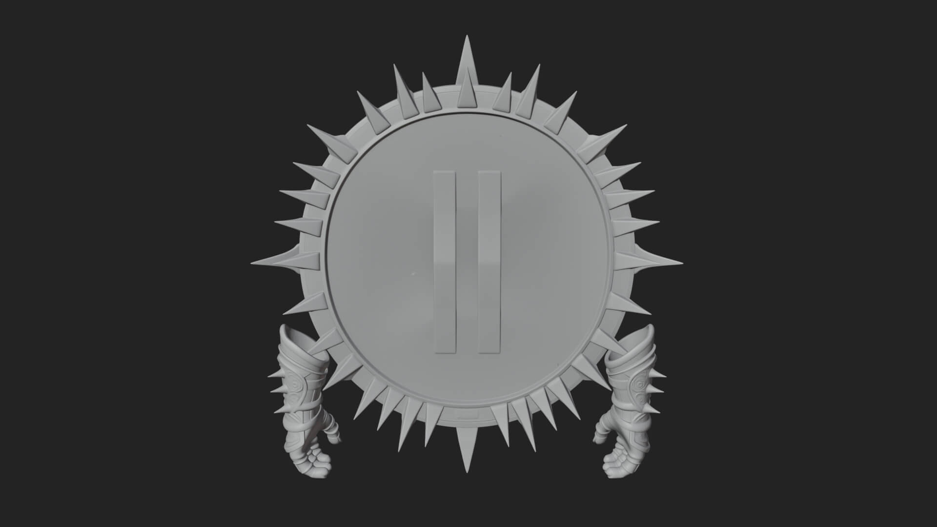 Rune Star Spiked Shield Model Design 8 3D Print Model 3D Model