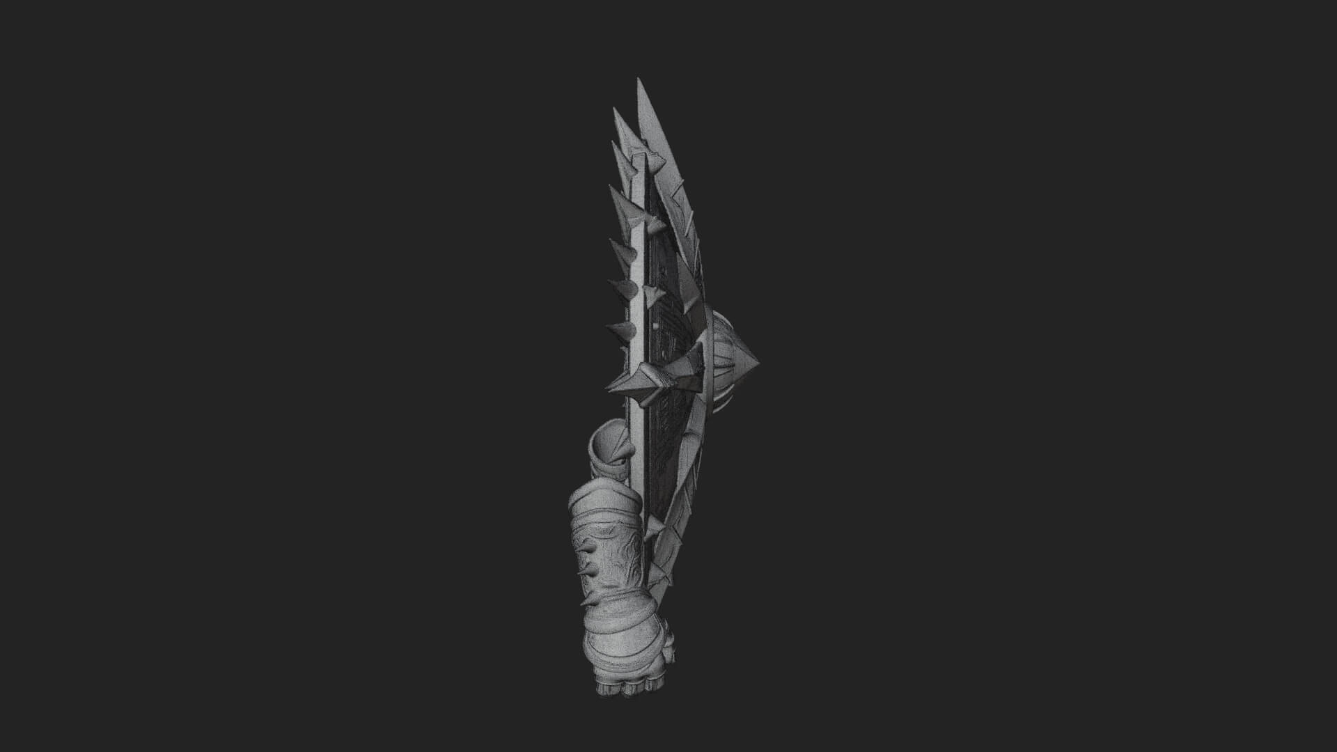 Rune Star Spiked Shield Model Design 8 3D Print Model 3D Model