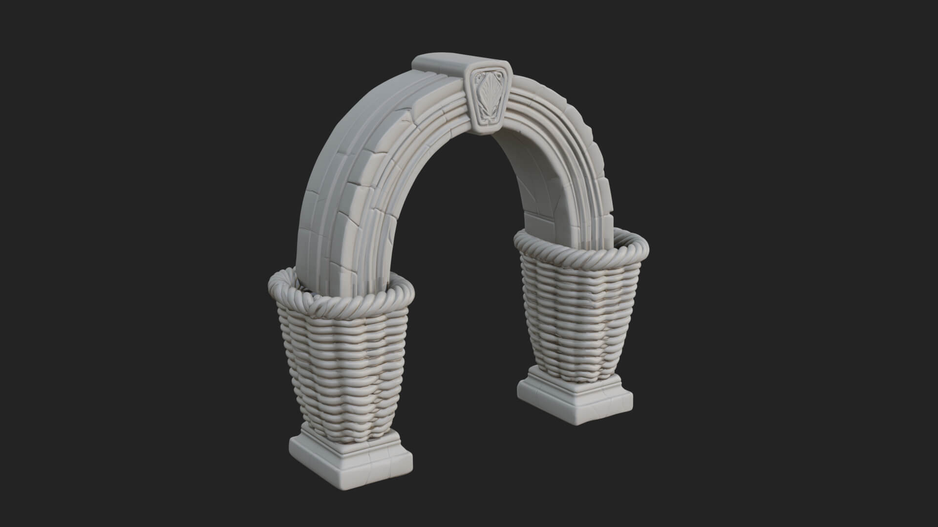 Rune Stone Arch Design 10 3D Print Model 3D Model