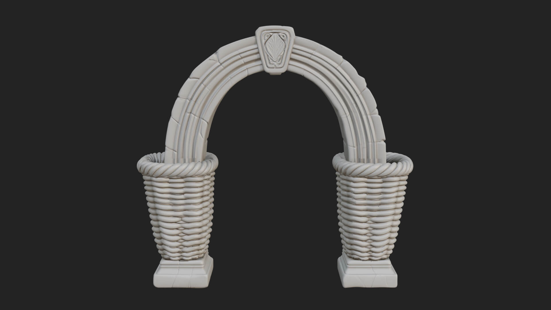 Rune Stone Arch Design 10 3D Print Model 3D Model