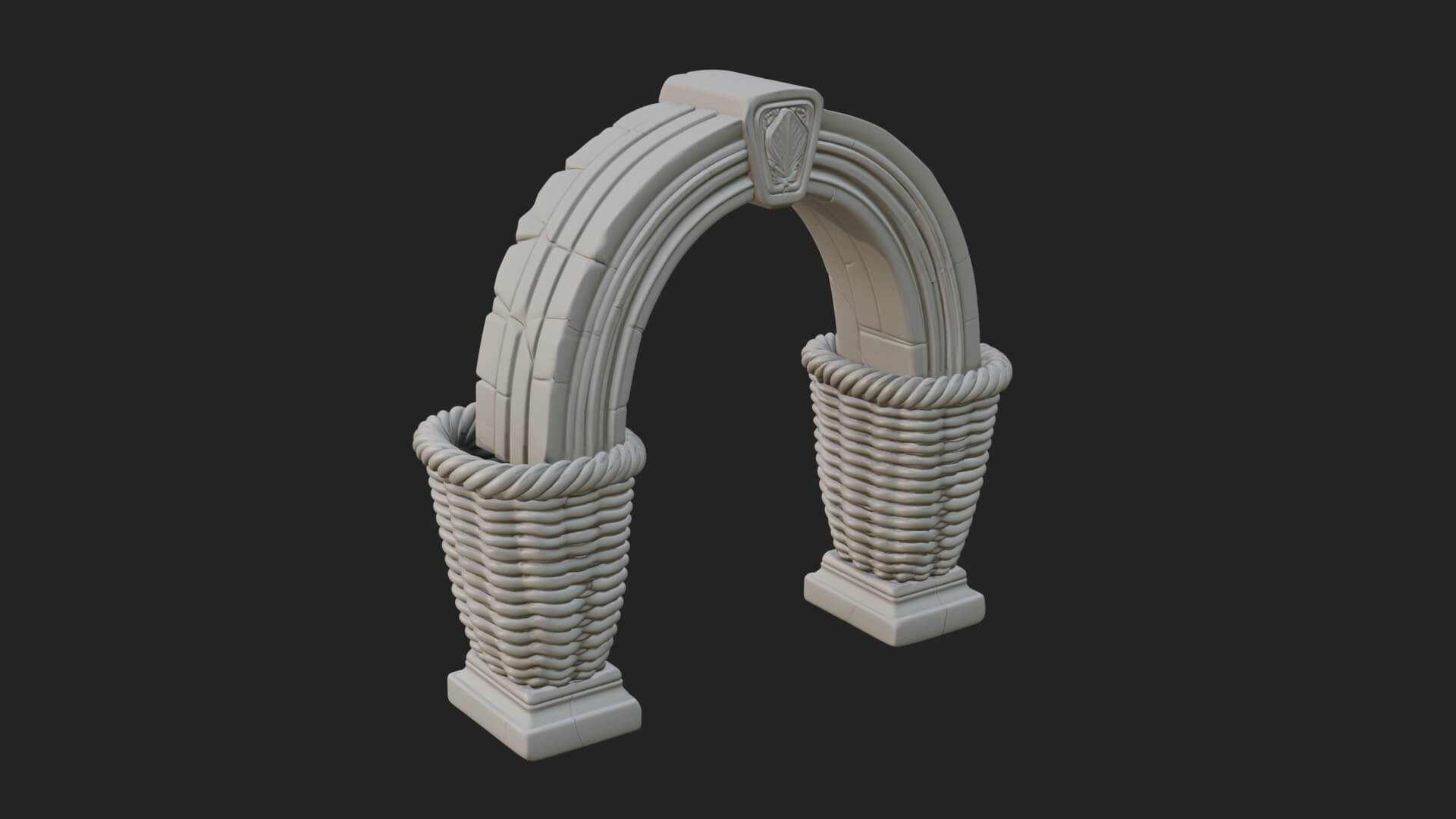 Rune Stone Arch Design 10 3D Print Model 3D Model