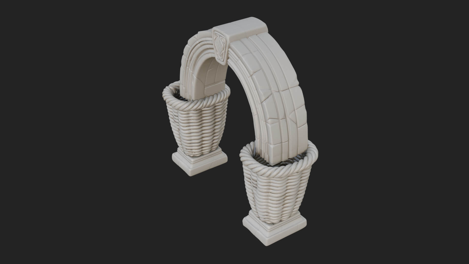 Rune Stone Arch Design 10 3D Print Model 3D Model