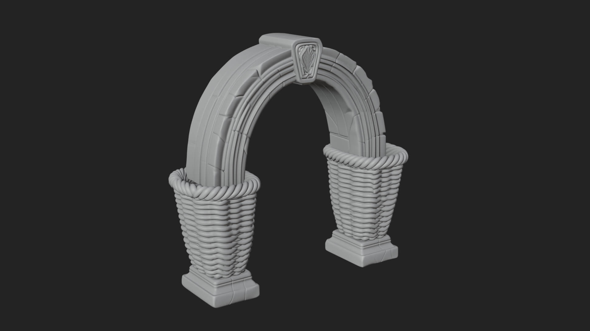 Rune Stone Arch Design 10 3D Print Model 3D Model