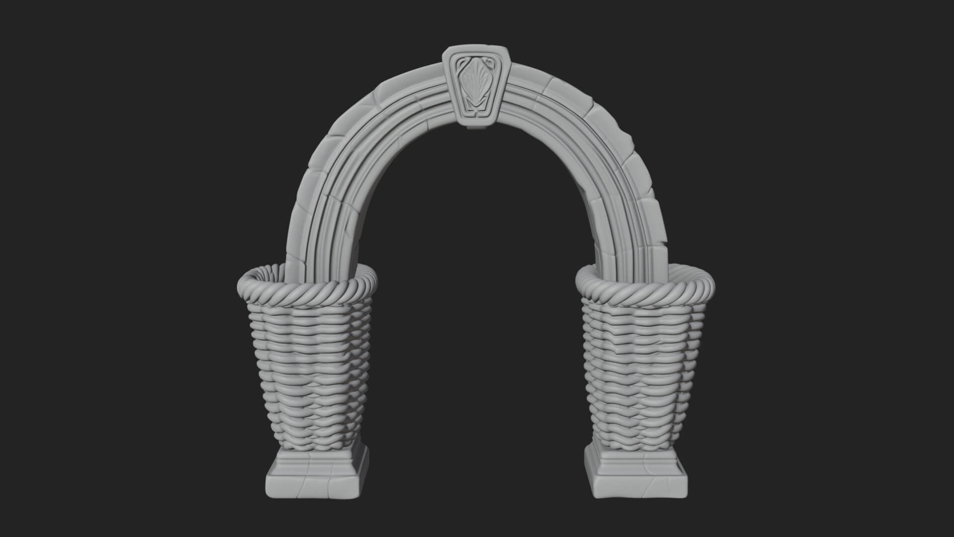 Rune Stone Arch Design 10 3D Print Model 3D Model