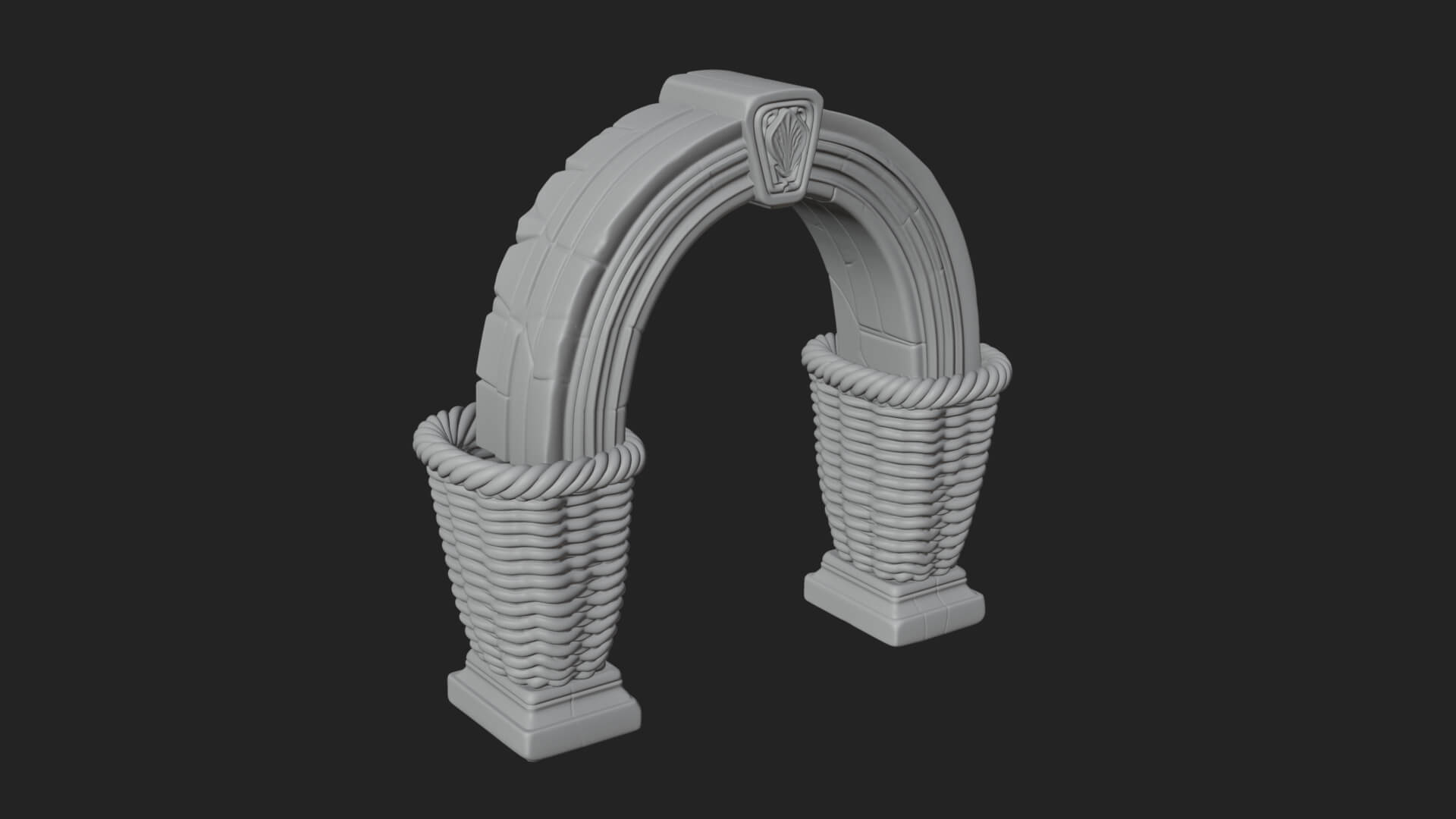 Rune Stone Arch Design 10 3D Print Model 3D Model