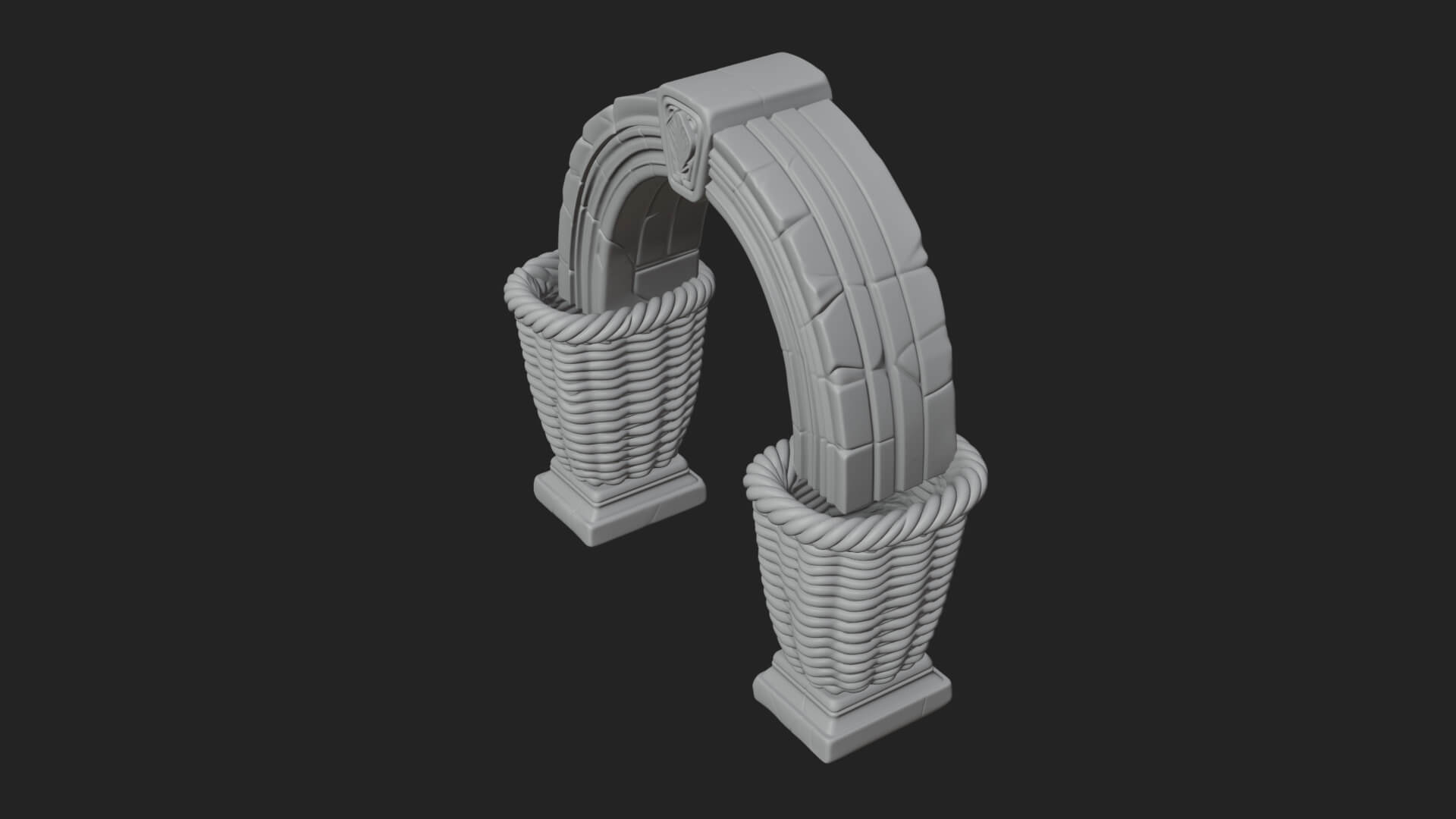 Rune Stone Arch Design 10 3D Print Model 3D Model