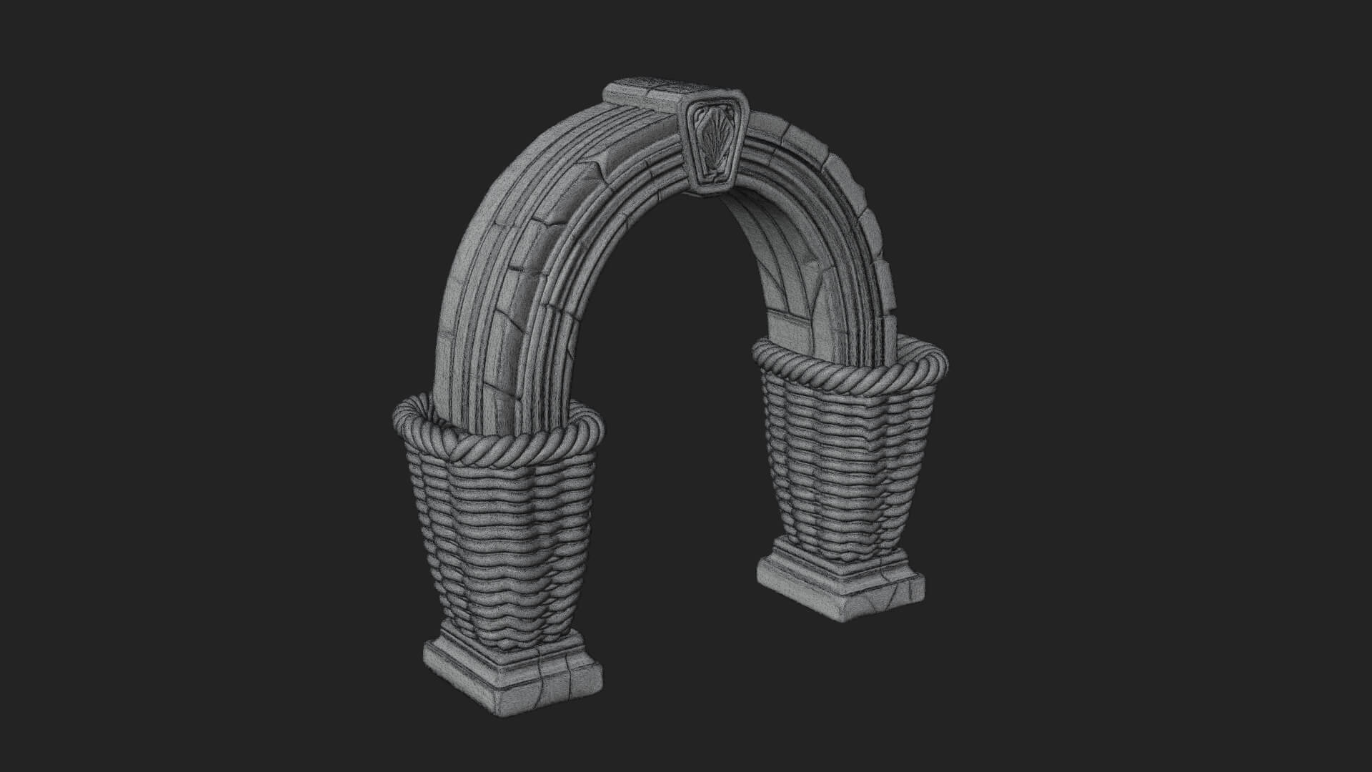 Rune Stone Arch Design 10 3D Print Model 3D Model