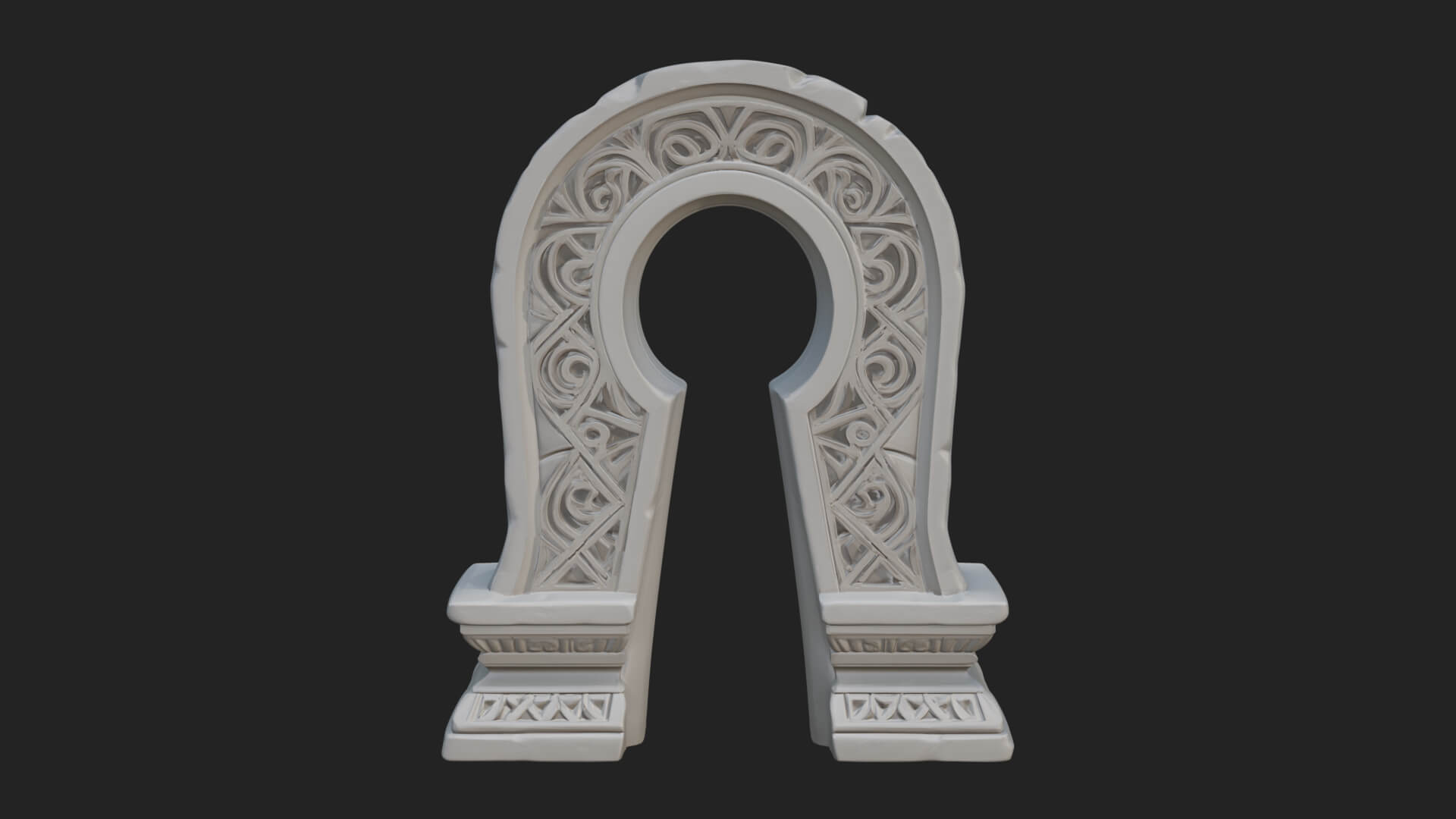 Rune Stone Arch Design 2 3D Print Model 3D Model
