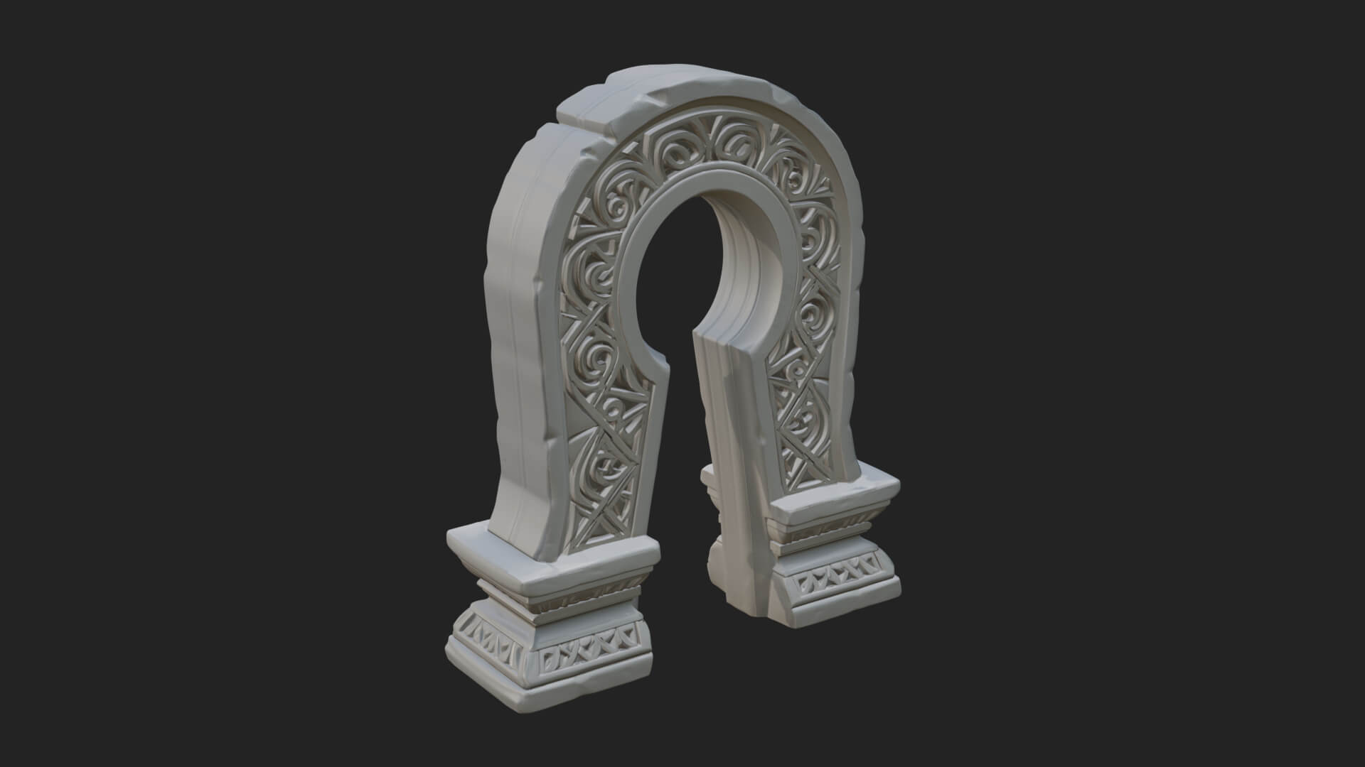 Rune Stone Arch Design 2 3D Print Model 3D Model
