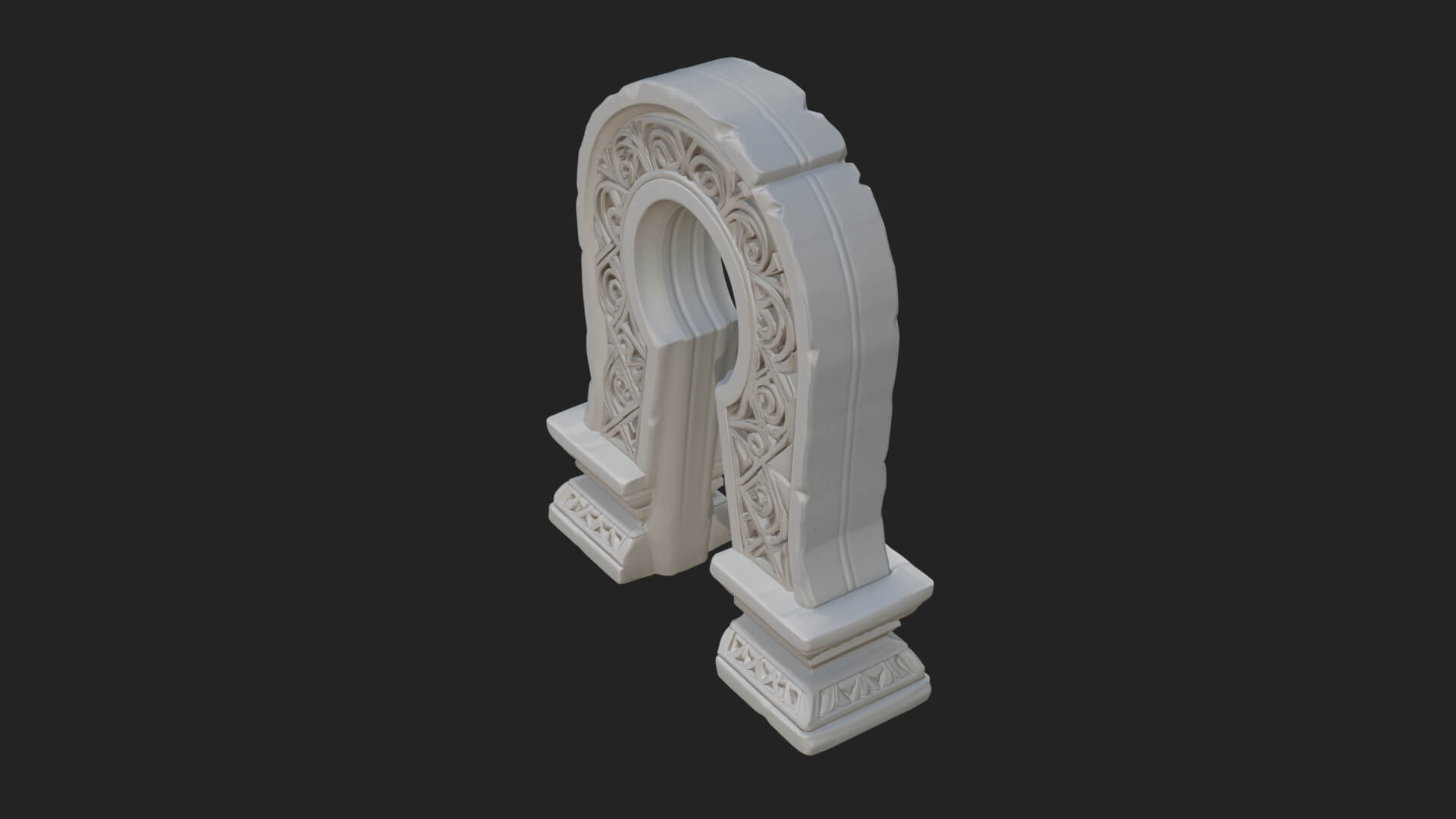 Rune Stone Arch Design 2 3D Print Model 3D Model