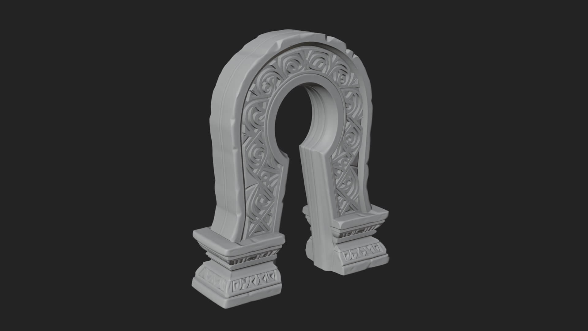 Rune Stone Arch Design 2 3D Print Model 3D Model
