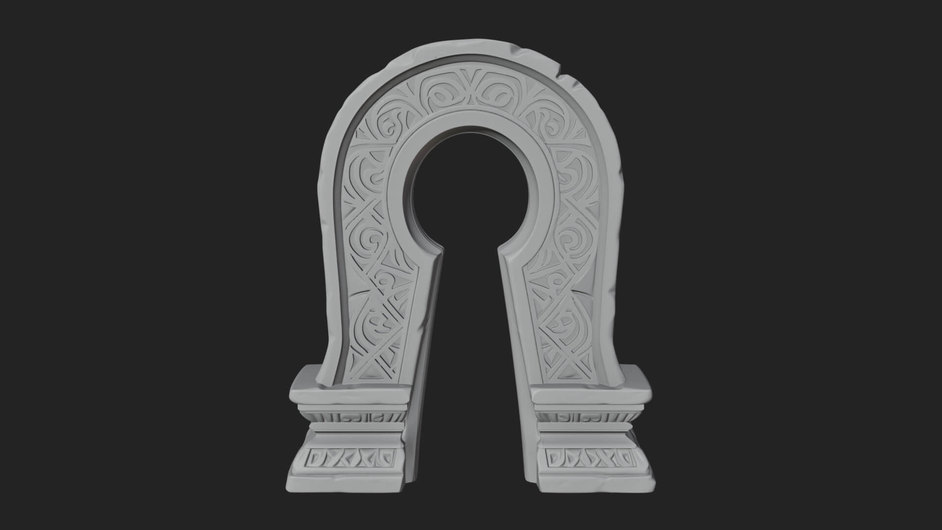 Rune Stone Arch Design 2 3D Print Model 3D Model