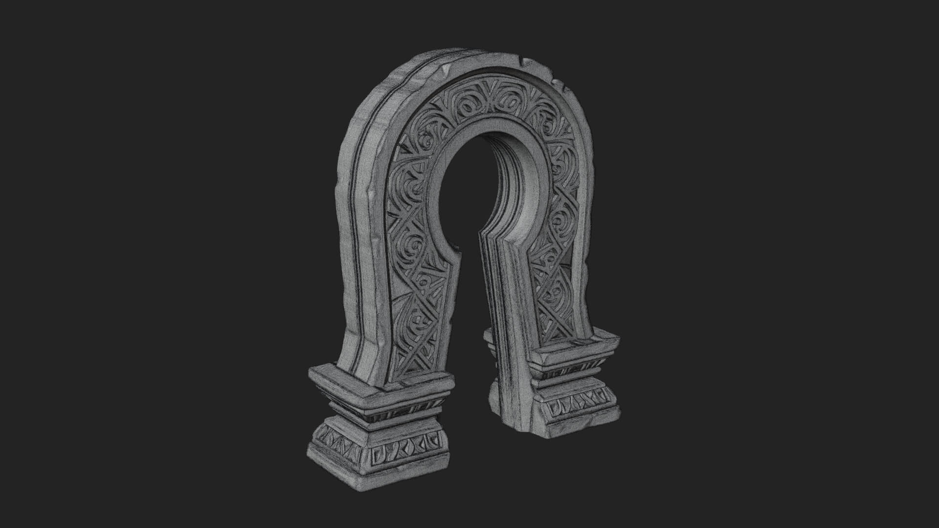 Rune Stone Arch Design 2 3D Print Model 3D Model
