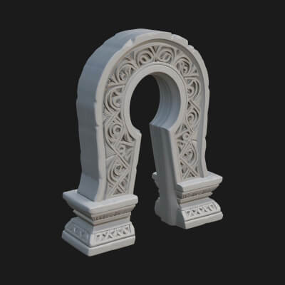Rune Stone Arch Design 2 3D Print Model