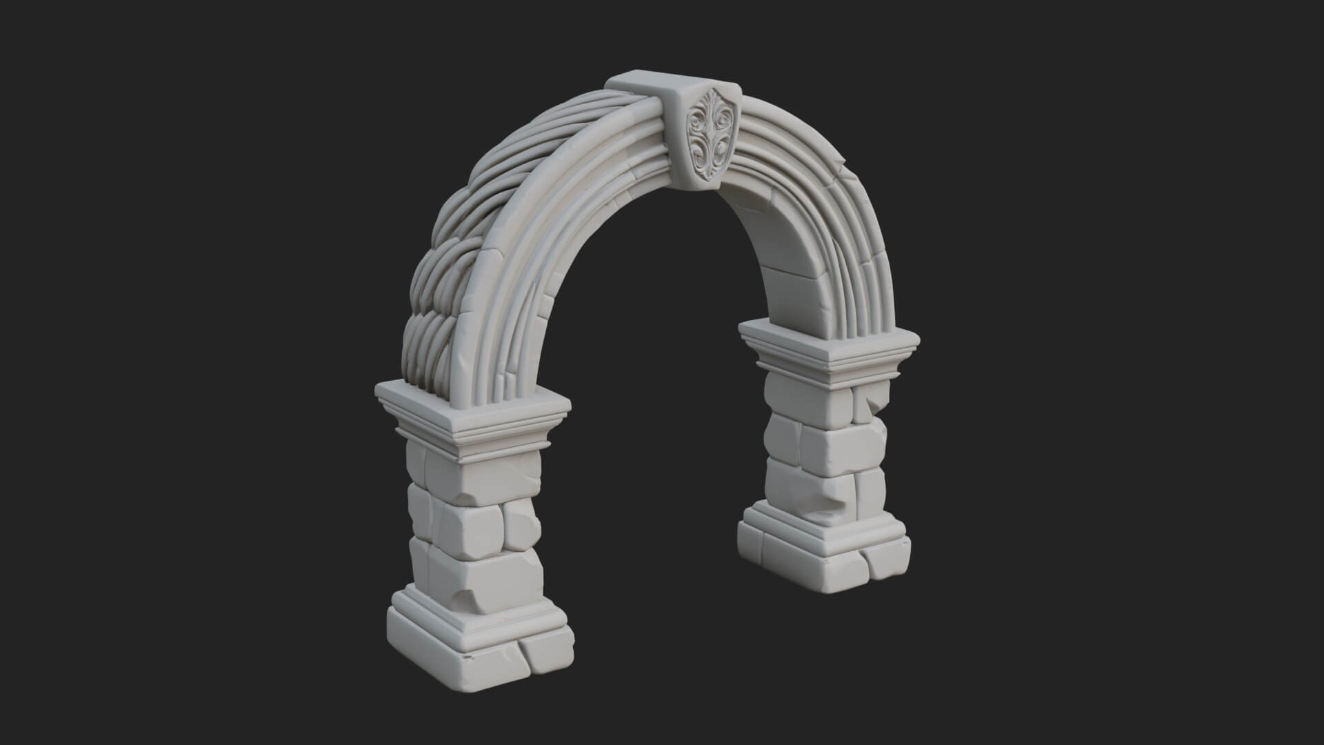 Rune Stone Arch Design 3 3D Print Model 3D Model