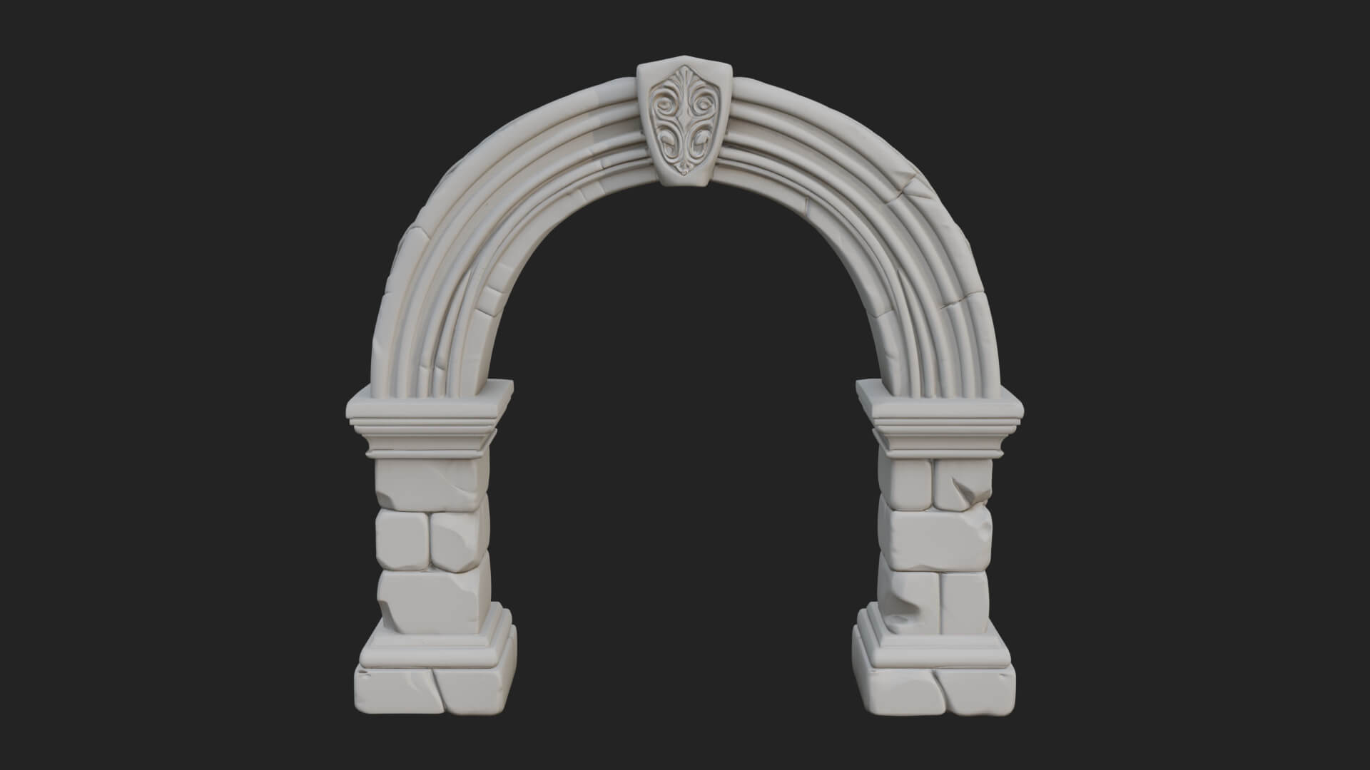 Rune Stone Arch Design 3 3D Print Model 3D Model
