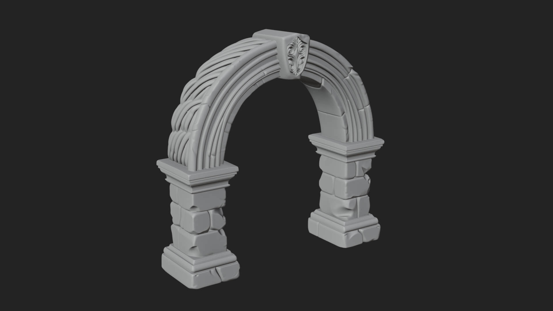 Rune Stone Arch Design 3 3D Print Model 3D Model