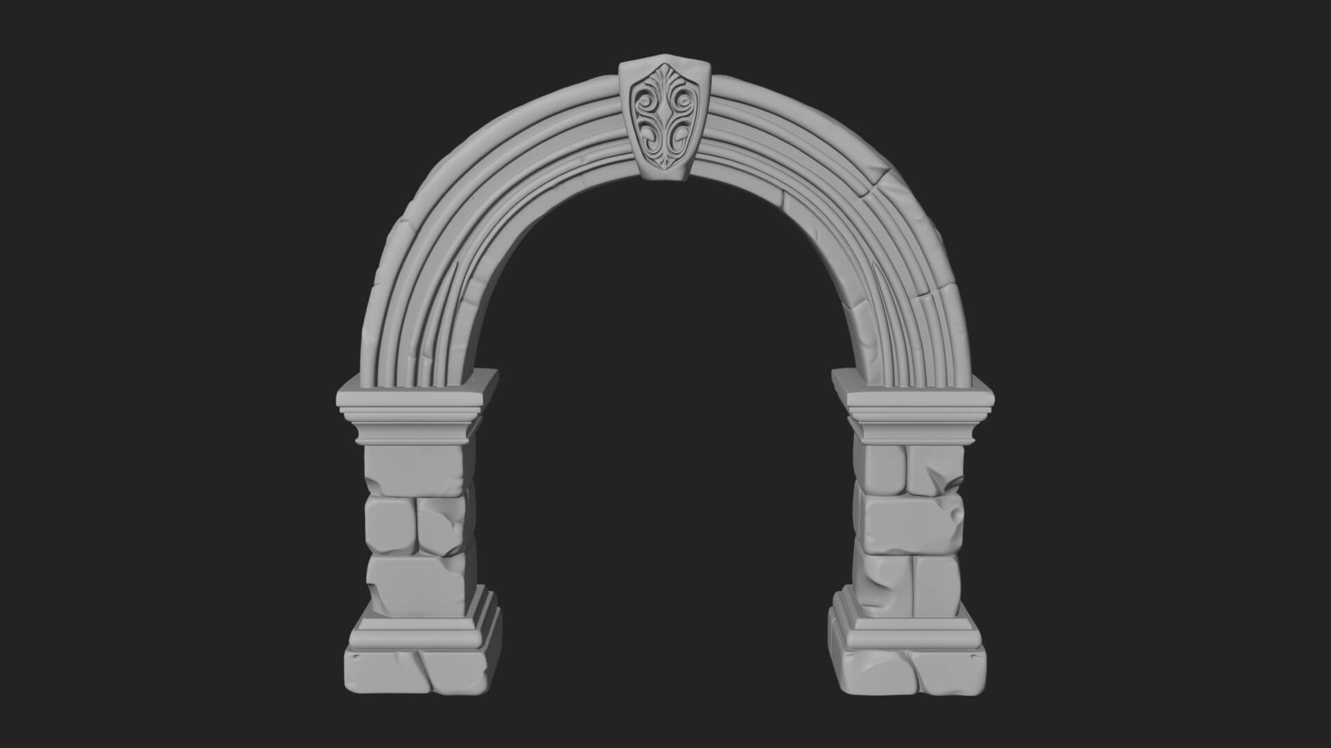 Rune Stone Arch Design 3 3D Print Model 3D Model