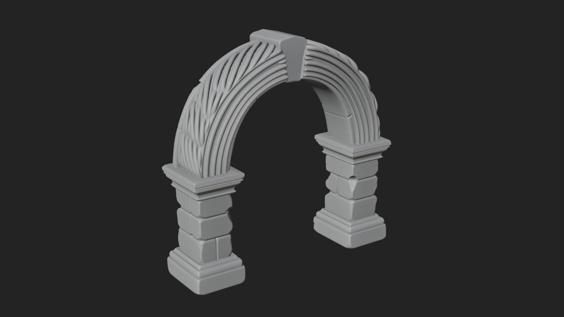 Rune Stone Arch Design 3 3D Print Model 3D Model