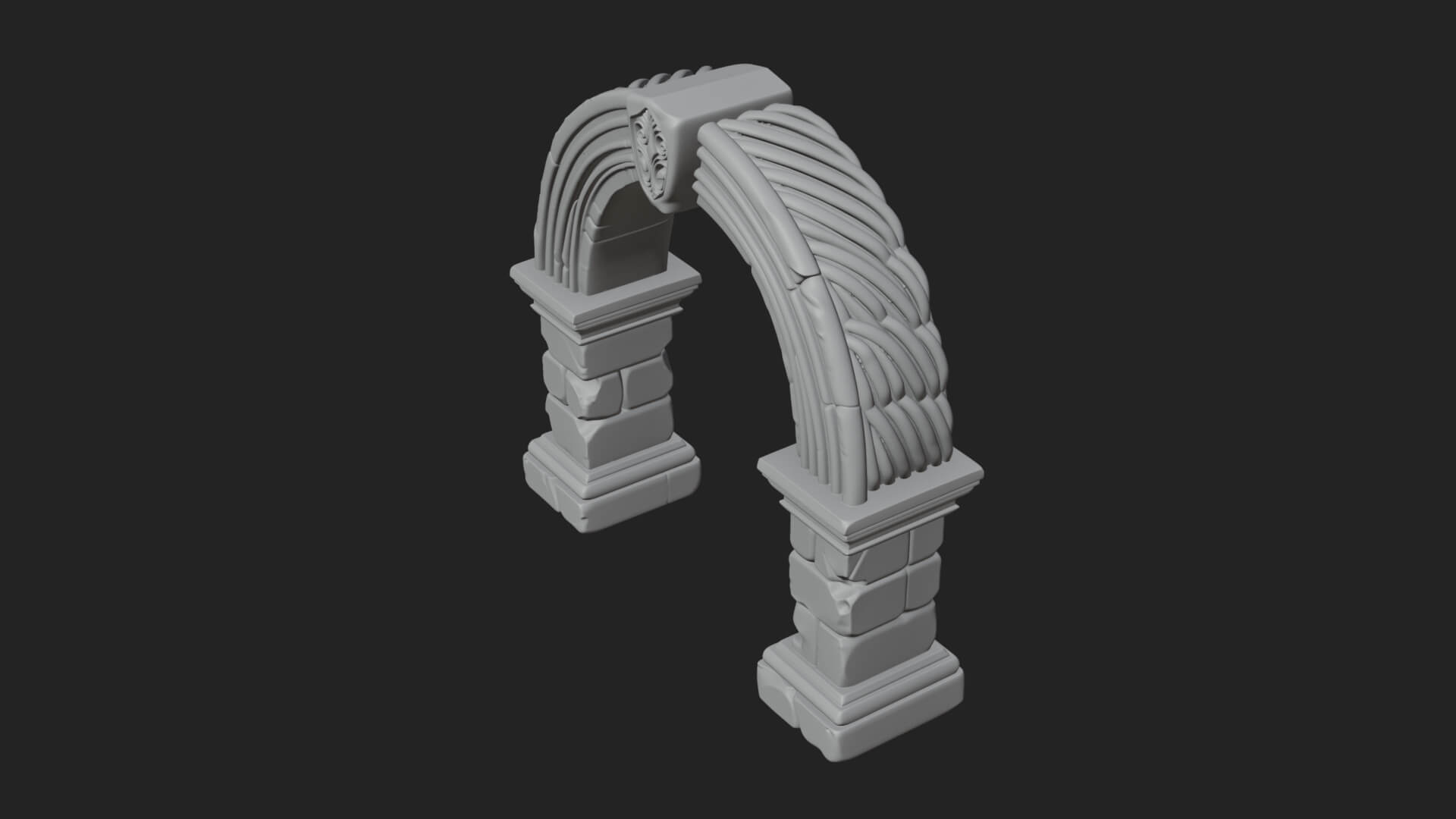 Rune Stone Arch Design 3 3D Print Model 3D Model