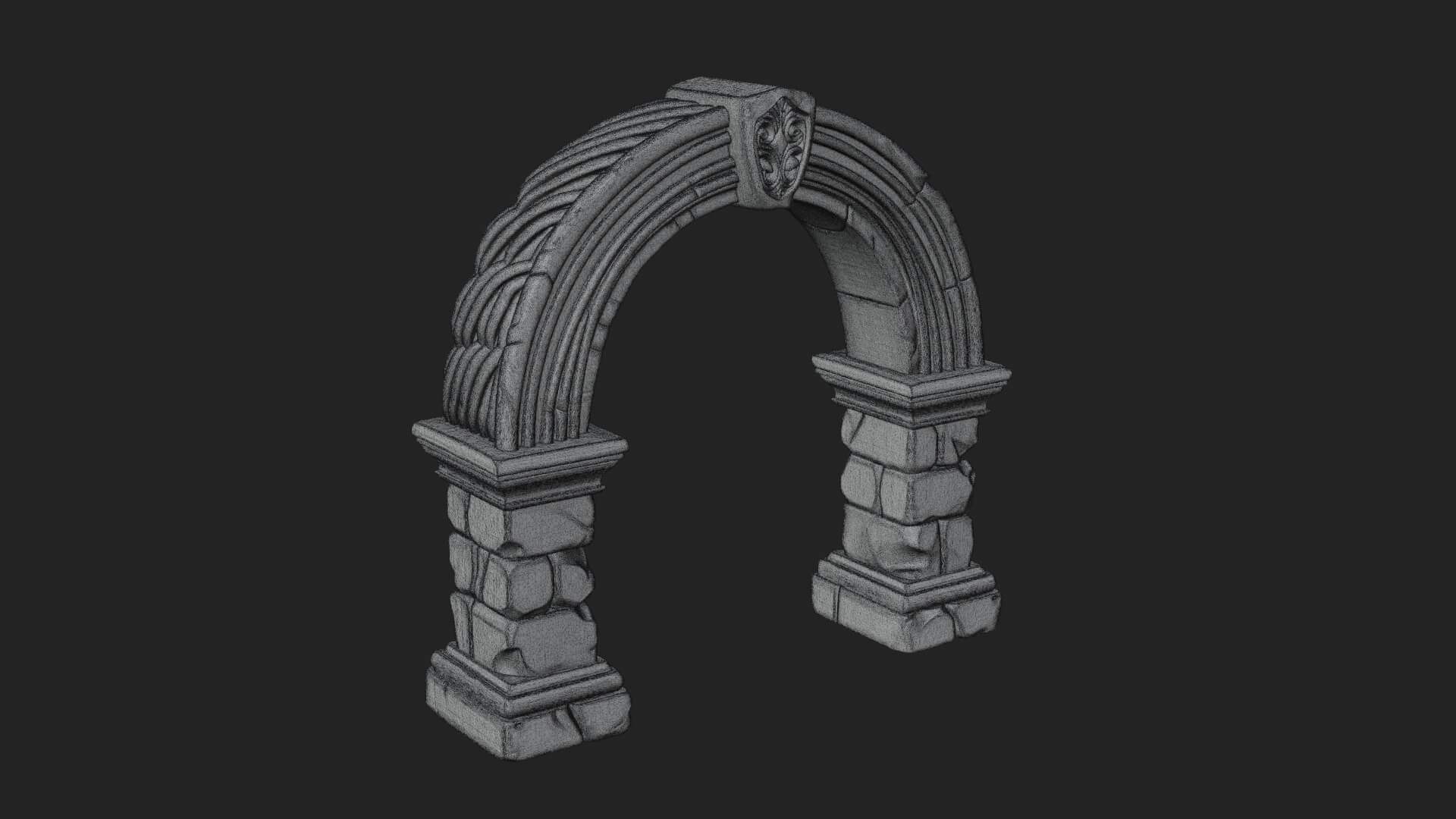 Rune Stone Arch Design 3 3D Print Model 3D Model