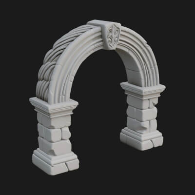 Rune Stone Arch Design 3 3D Print Model