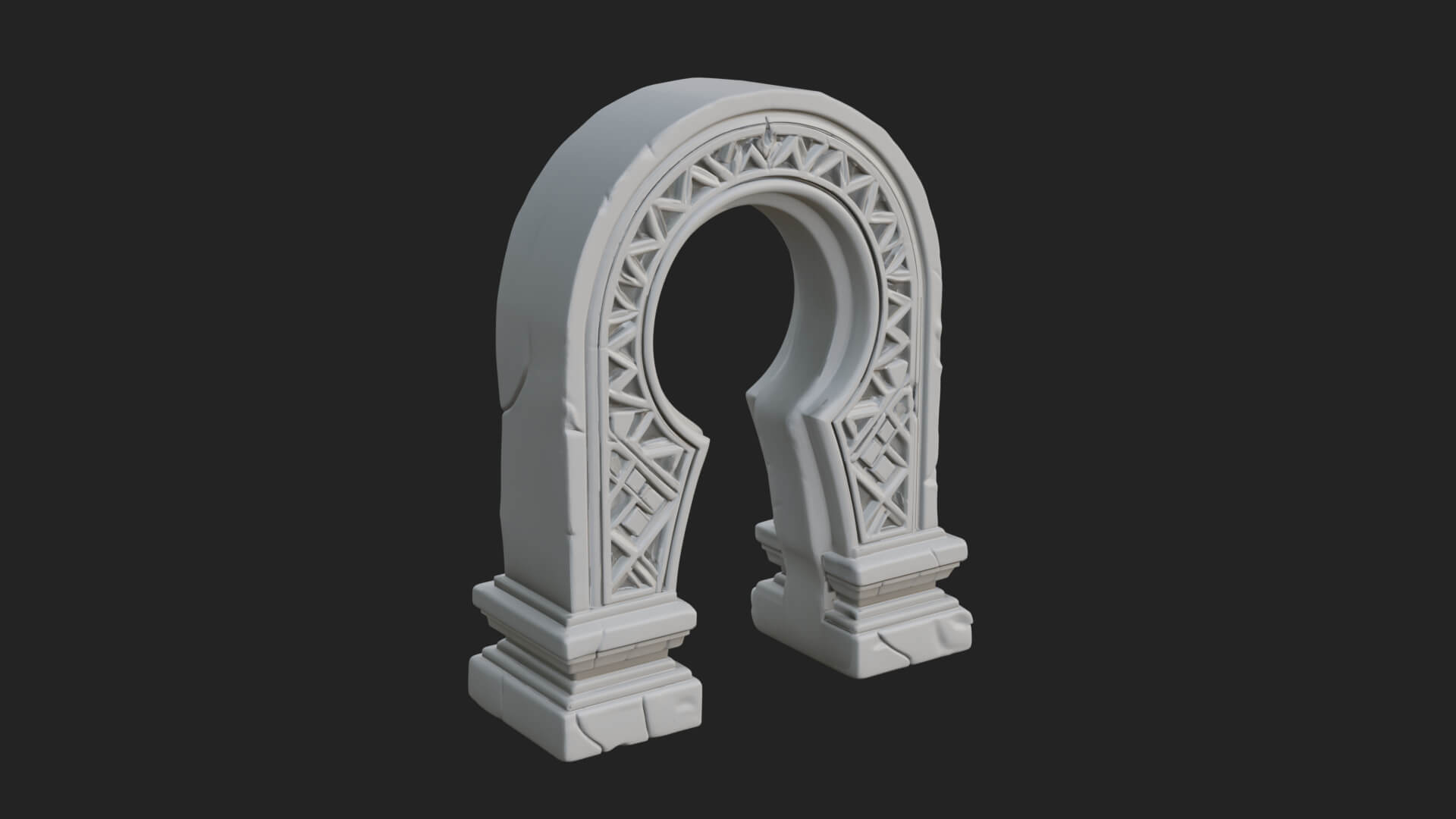 Rune Stone Arch Design 4 3D Print Model 3D Model