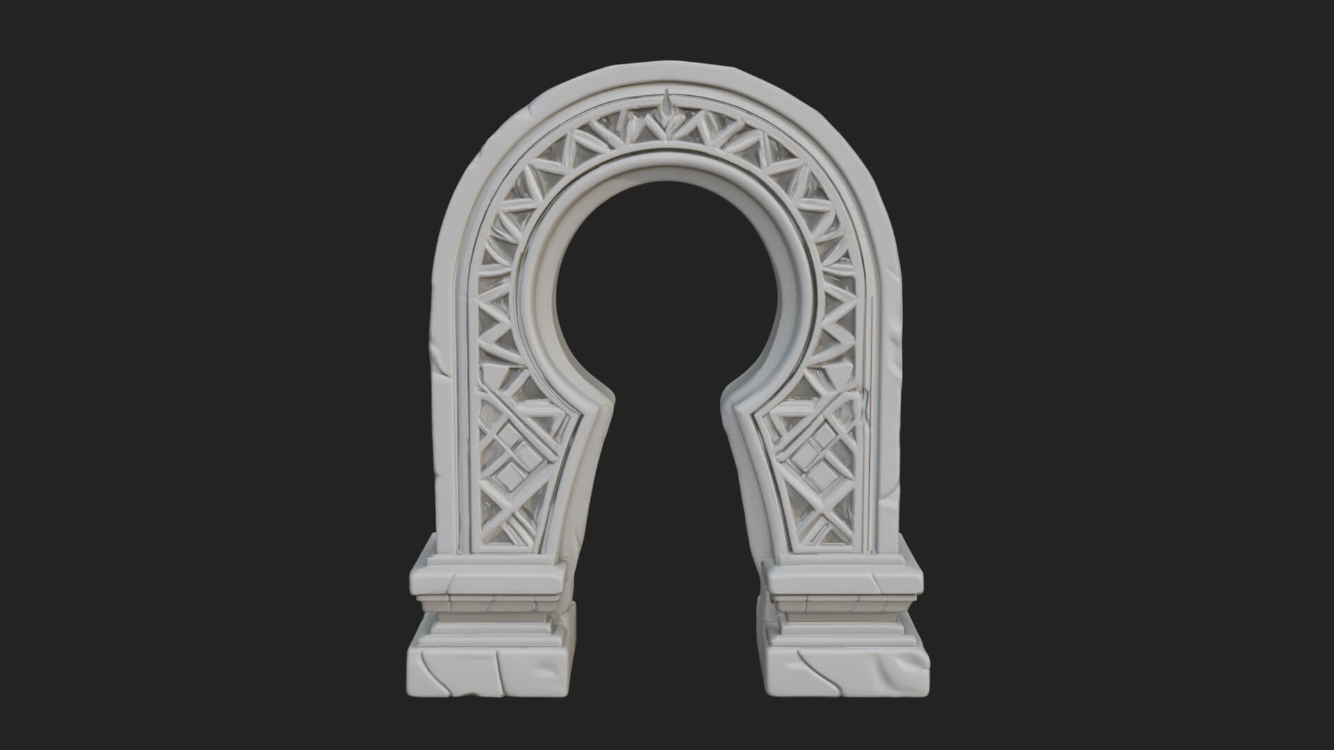 Rune Stone Arch Design 4 3D Print Model 3D Model
