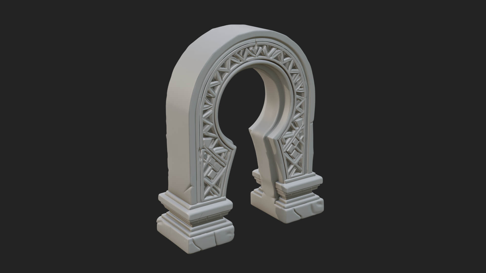 Rune Stone Arch Design 4 3D Print Model 3D Model