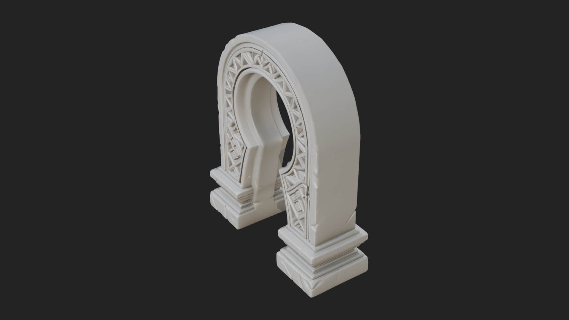 Rune Stone Arch Design 4 3D Print Model 3D Model