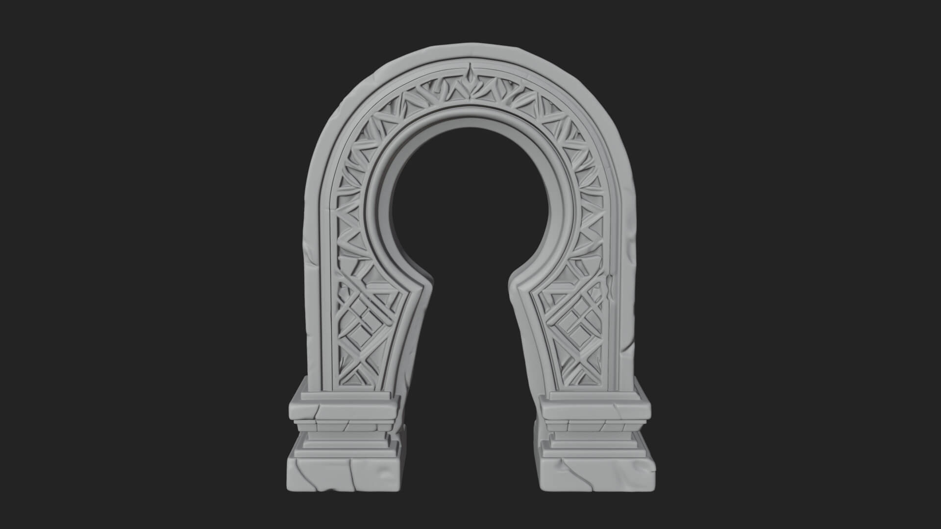Rune Stone Arch Design 4 3D Print Model 3D Model