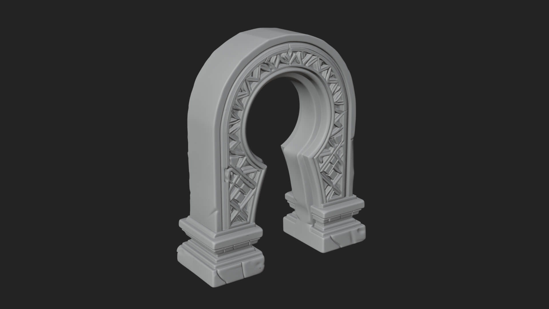 Rune Stone Arch Design 4 3D Print Model 3D Model