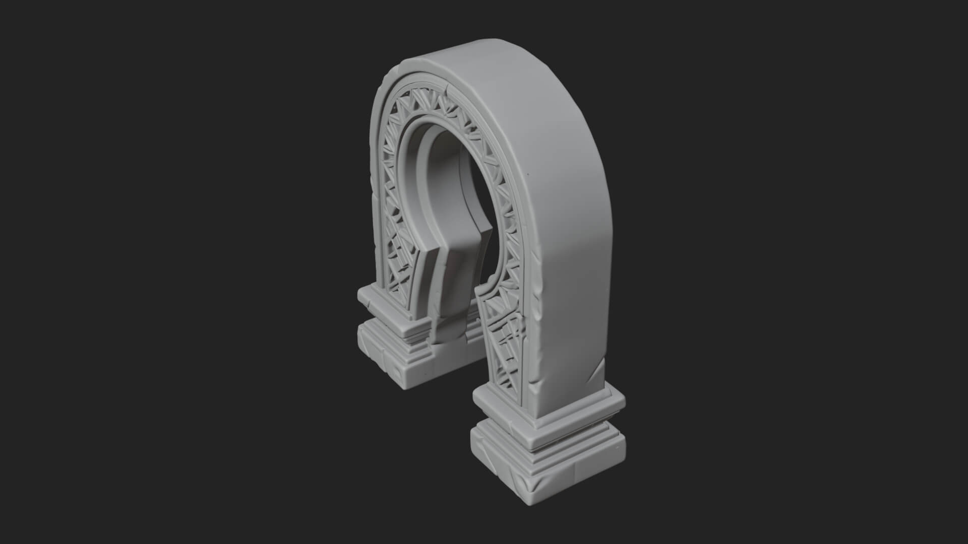 Rune Stone Arch Design 4 3D Print Model 3D Model
