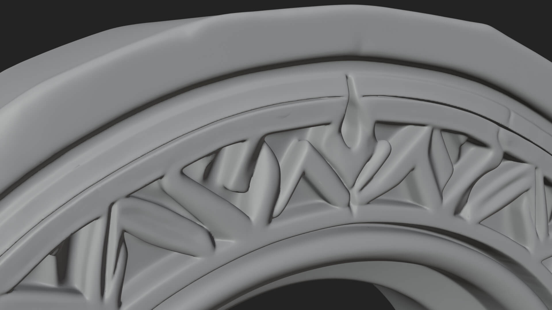 Rune Stone Arch Design 4 3D Print Model 3D Model