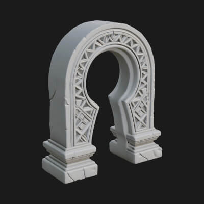 Rune Stone Arch Design 4 3D Print Model