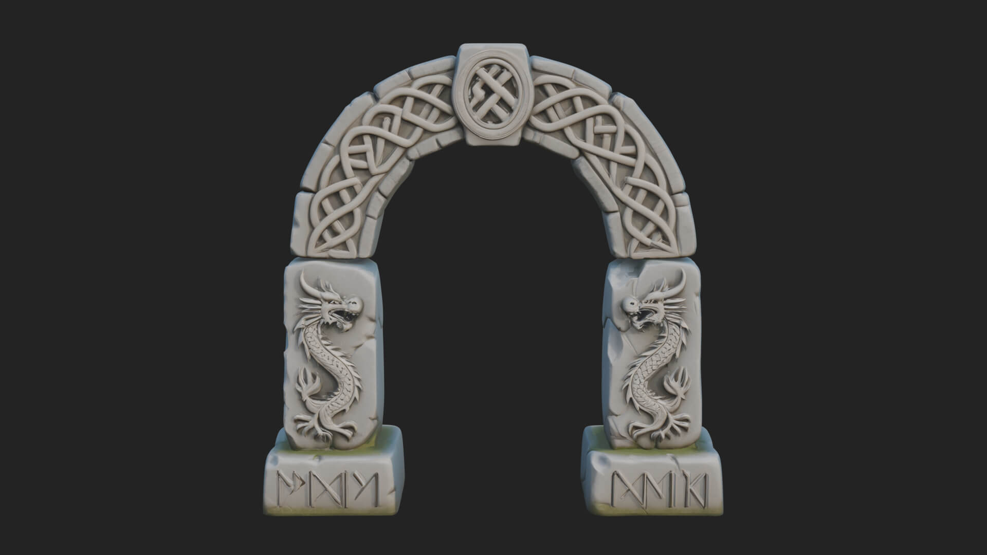 Rune Stone Arch Design 5 3D Print Model 3D Model